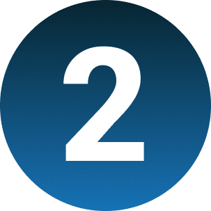 Eine weiße 2 in einem blauen Kreis