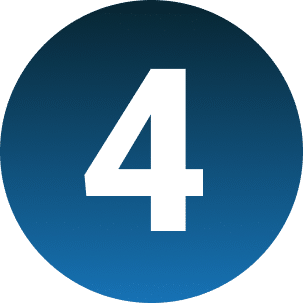 Eine weiße 4 in einem blauen Kreis