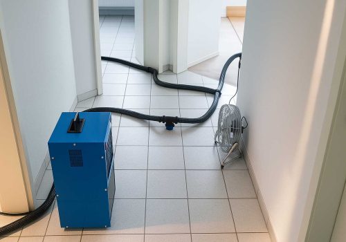 blaues Bautrocknungsgerät